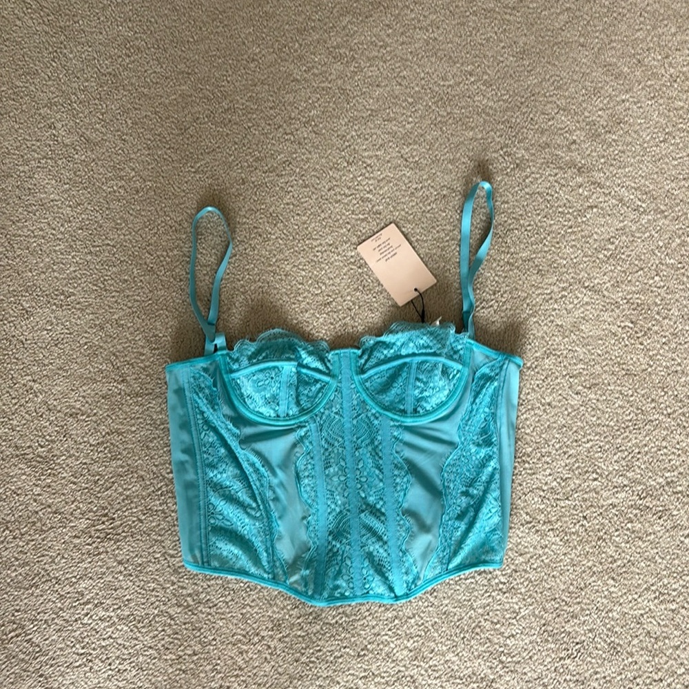 Blue corset top